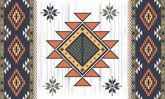Navajo tribal naadloos patroon. inheems Amerikaans ornament. etnisch zuiden western decor stijl. boho meetkundig ornament. naadloos patroon. Mexicaans deken, tapijt. geweven tapijt illustratie vector
