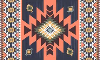 Navajo tribal naadloos patroon. inheems Amerikaans ornament. etnisch zuiden western decor stijl. boho meetkundig ornament. naadloos patroon. Mexicaans deken, tapijt. geweven tapijt illustratie vector