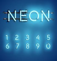 Hoog gedetailleerde neon karakter set, vector illustratie