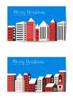 Kerst winterlandschap vector