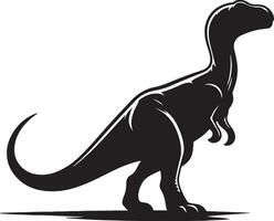 dinosaurus silhouet, dinosaurus illustratie vector