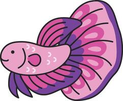 betta vis illustratie vector