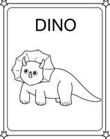 kleur boek schattig dino vector