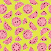 naadloze patroonachtergrond met watermeloen. vectorillustratie. vector