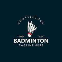 badminton shuttle logo icoon ontwerp voor sport badminton kampioenschap club wedstrijd vector