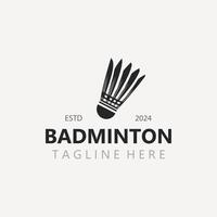 badminton shuttle logo icoon ontwerp voor sport badminton kampioenschap club wedstrijd vector