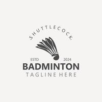 badminton shuttle logo icoon ontwerp voor sport badminton kampioenschap club wedstrijd vector