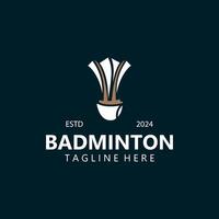 badminton shuttle logo icoon ontwerp voor sport badminton kampioenschap club wedstrijd vector