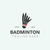 badminton shuttle logo icoon ontwerp voor sport badminton kampioenschap club wedstrijd vector