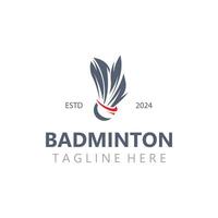 badminton shuttle logo icoon ontwerp voor sport badminton kampioenschap club wedstrijd vector