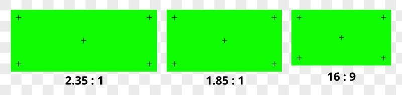 vectorillustratie van groen schermachtergrond. vfx bewegingsvolgmarkeringen. abstract begrip videobeelden vervanging tracking markers element. vector