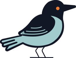 vogel logo ontwerp illustratie . mooi multi gekleurde vogel vector