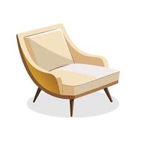 elegant meubilair lounge beige stoelen, vlak illustratie vector