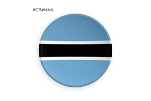 botswana vlag icoon in modern neomorfisme stijl. knop voor mobiel toepassing of web Aan wit achtergrond vector