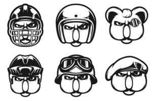 koala mascotte ontwerp bundel schets versie vector