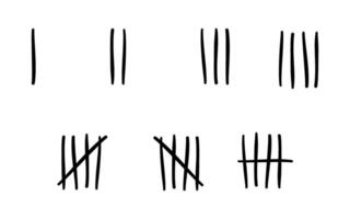 tally Mark icoon isoleren Aan wit achtergrond. vector