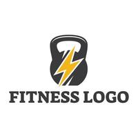 geschiktheid club logo met kettlebell Aan wit, illustratie sjabloon vector