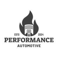 automotive zuiger werkplaats logo ontwerp modern insigne stijl Op maat auto onderhoud motor afstemmen omhoog logo. vector