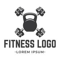 geschiktheid club logo met kettlebell Aan wit, illustratie sjabloon vector