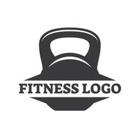 geschiktheid club logo met kettlebell Aan wit, illustratie sjabloon vector