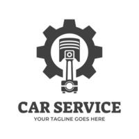 automotive zuiger werkplaats logo ontwerp modern insigne stijl Op maat auto onderhoud motor afstemmen omhoog logo. vector