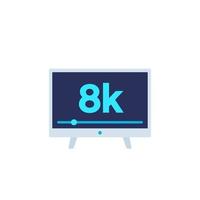 8k tv, videostreamingservice, vector