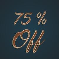 Realistische lederen percentage ingesteld, vectorillustratie vector