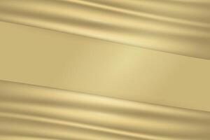 structuur van zijde, satijn, draperie kleding stof Aan luxueus achtergrond. portiere, gordijn van licht gouden kleur vector