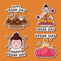 groeten van vesak dag sticker vector