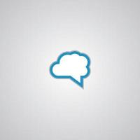 cloud chat logo inspiratie sjabloon. perfect te gebruiken voor technologiebedrijf vector