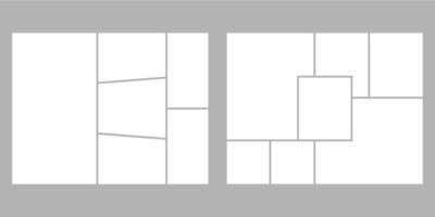 minimalistisch meetkundig foto kader lay-out voor foto albums, bruiloft foto. 8,5 naar 11 in proportie vector