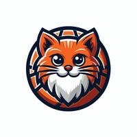 kat mascotte logo icoon ontwerp vector