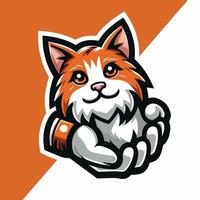 kat mascotte logo icoon ontwerp vector