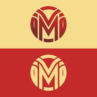 brief m logo met rood en geel kleur. geschikt voor branding, sociaal media ontwerp, bedrijf marketing, en zakelijke identiteit. vector