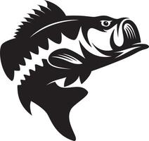 bas visvangst illustratie logo beeld t overhemd vector