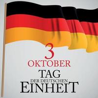 3 oktober tag der deutschen einheit. vertaling 3 oktober dag van de Duitse eenheid. vector illustratie