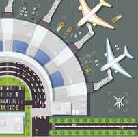 Lucht gezichtspunt luchthaven vector