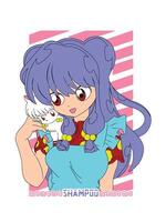 ranma een of twee shampoo vector