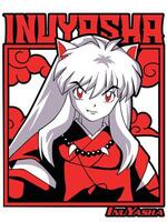 afdrukken anime inuyasha een deel twee vector