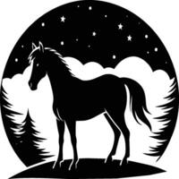 paard silhouet dier geïsoleerd Aan wit achtergrond. zwart paarden grafisch element illustratie. vector