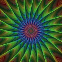 veelkleurig gestreept Pauw fractal achtergrond vector