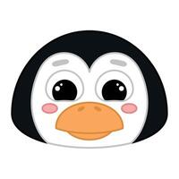 schattig kawaii pinguïn emoji icoon vector