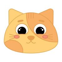 schattig kawaii kat emoji icoon vector