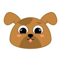 schattig kawaii hond emoji icoon vector