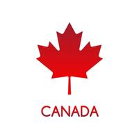 gemakkelijk illustratie van Canadees esdoorn- blad, Canada, Canadees rood symbool vector