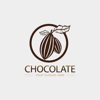 chocola en cacao logo icoon ontwerp illustratie vector