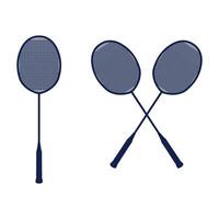 wijnoogst gekruiste badminton racket voor sport illustratie ontwerp vector