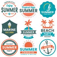 Zomer Retro Vector Logo voor banner