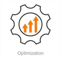 optimalisatie en verfijnen icoon concept vector