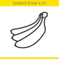 bananen lineaire pictogram. dunne lijn illustratie. tros bananen contour symbool. vector geïsoleerde overzichtstekening